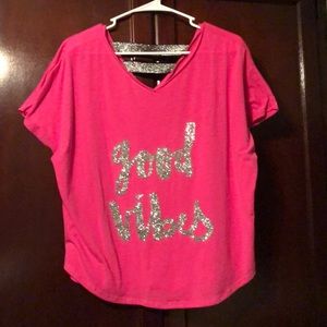 Neon Pink and Glittery Shirt